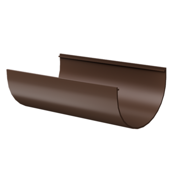 Жёлоб водосточный 2 м Комфорт Тёмно-коричневый, (RAL 8019)